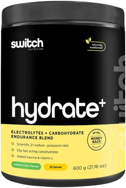 Switch Nutrition Hydrate+ Lemon Lime 600gm