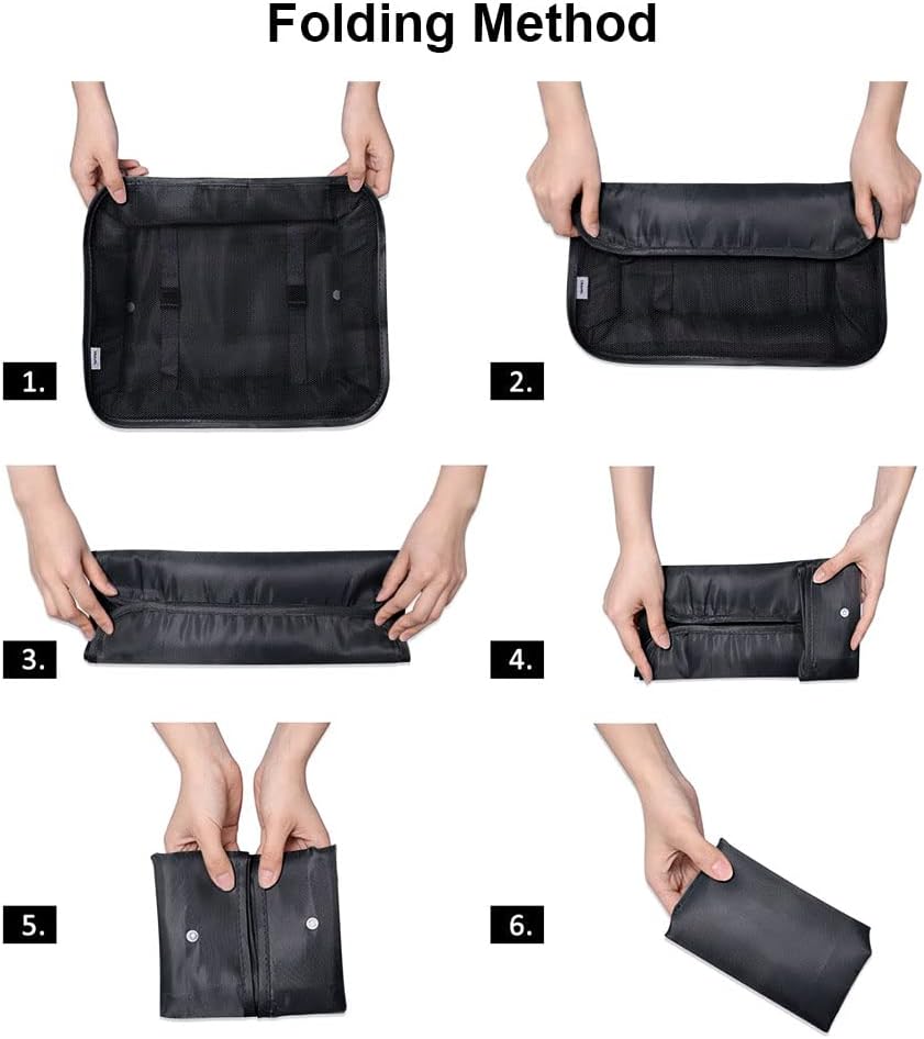 OSDUE Luggage Organizer, 6 Pieces Travel Cube System, Separators Travel Pouches, Travel Organizers, Clothing Underwear Footwear Organizers Sacks Storage Suitcase Set, Black-6pcs