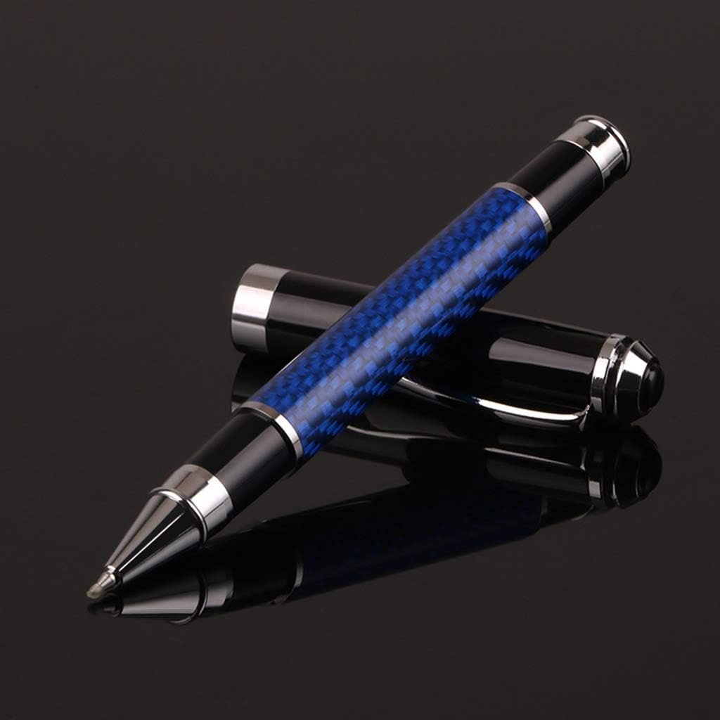 Carbon Fiber Gel Ballpoint Pen Black Business Writing Stationery