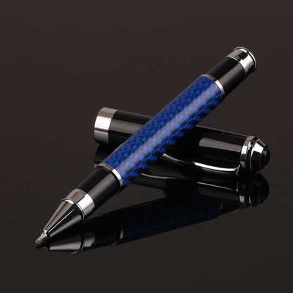 Carbon Fiber Gel Ballpoint Pen Black Business Writing Stationery