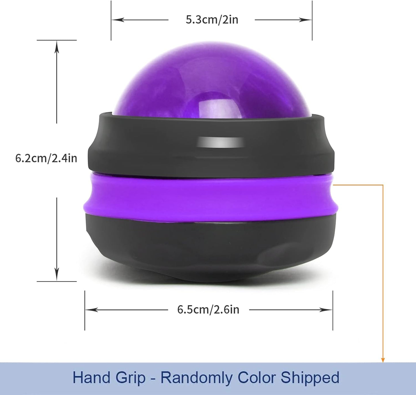 Coolrunner Massage Ball, Manual Roller Massager, Handheld Self Massage Therapy and Relax Full Body Tools for Sore Muscles, Shoulders, Neck, Arms, Legs, Back, Foot, Body(Purple)