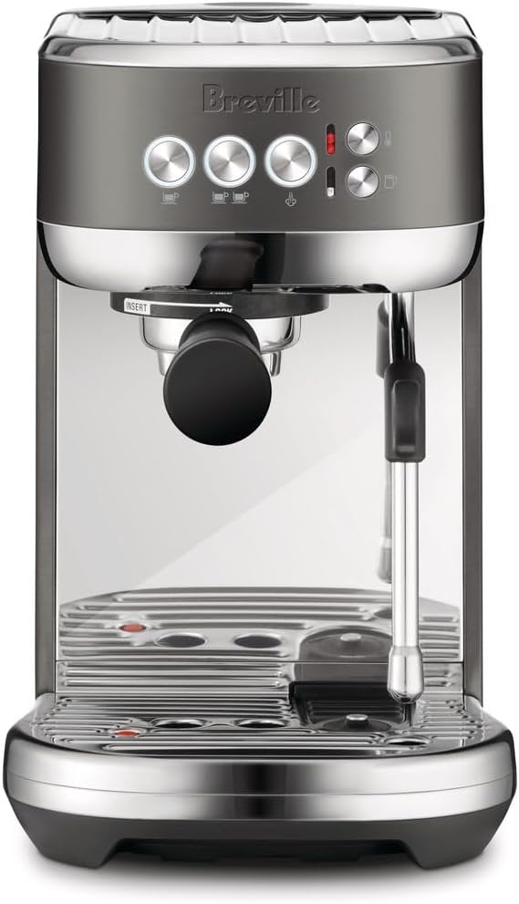 Breville the Bambino Plus Espresso Machine with Auto Milk Frother, Espresso Maker with Seconds Heat Up, Cappuccino & Latte Machine for Home, BES500BST, Black Stainless Steel