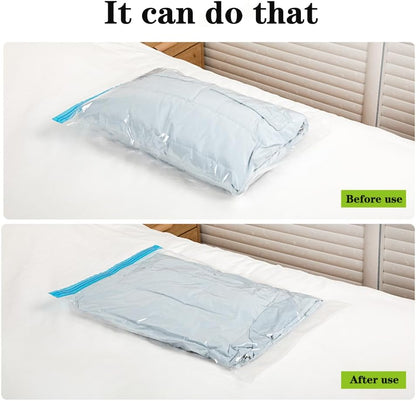 Space-Saving Compression Bags - Essential Travel Accessories - No Vacuum or Pump Needed - Vacuum Storage Bags for Travel and Home Organization - Packing Organizers (10)