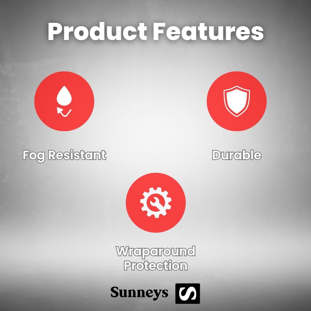 Sunneys Safety Sunglasses, Rangers, Wraparound, ANSI, Z87+, Non-Slip, Anti Fog, Black Frame/Mirror Lens, Case included, Shooting, Cycling, Travelling, Anti Pollen Goggles, Eye Protection (black, blue)