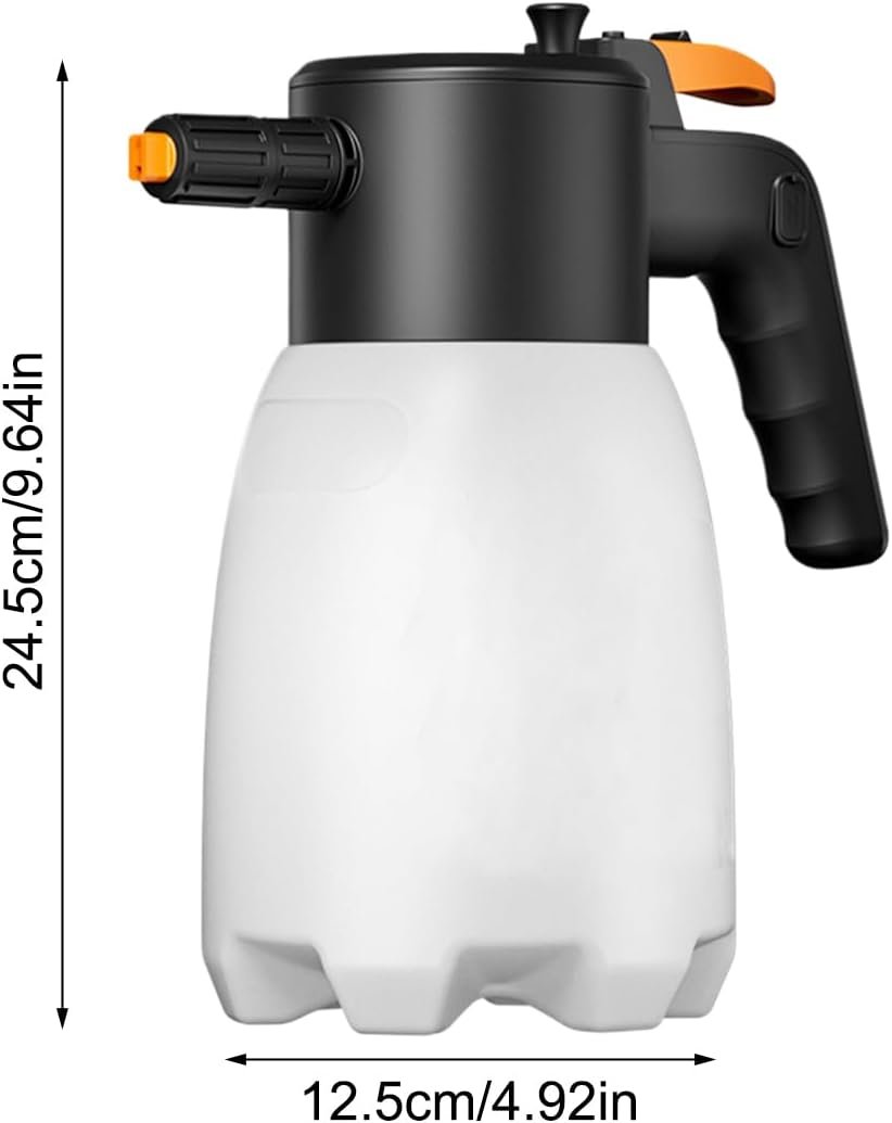 Car Wash Sprayer, Multifunctional Foaming Sprayer, 1.8L Electric Cleaning Tool, Reusable Vehicle Supplies for Daily Car Care, Auto Detailing, Exterior Washing, Interior Maintenance, Garage Use