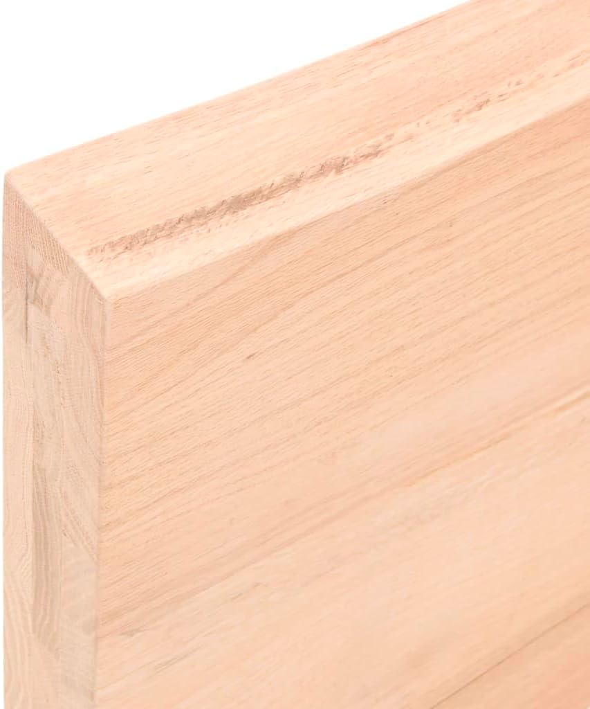 Homgoday 100 x 60 cm Solid Oak Wood Tabletop, Live Edge Design, Replacement Coffee Table, Dining Table, Desktop Surface for Home & Office Use