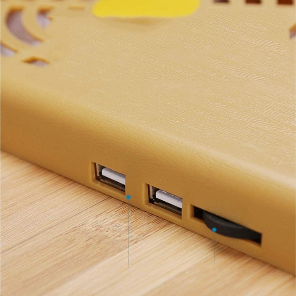 Laptop Cooler Laptop Cooling Pad Bamboo Laptop Stand Cooling Pad Laptop Cooler Pad Laptop Desk Laptop Table with Tilting Angles for Notebooks Laptop Cooling Stand Laptop Cooling Fan (Color : A, Size
