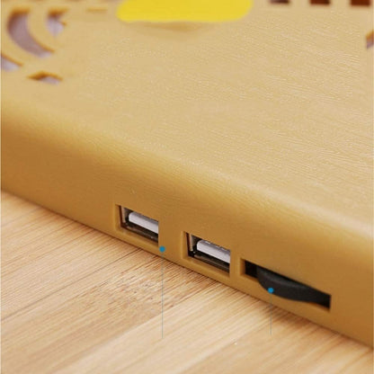 Laptop Cooler Laptop Cooling Pad Bamboo Laptop Stand Cooling Pad Laptop Cooler Pad Laptop Desk Laptop Table with Tilting Angles for Notebooks Laptop Cooling Stand Laptop Cooling Fan (Color : A, Size