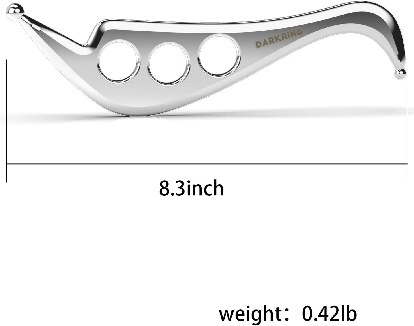 Stainless Steel gua sha iastm Tool Muscle Scraper Massage Tool for deep Tissue Scraping Massage Tools for myofascial Release Tool (Darkring Pro)