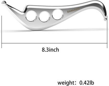 Stainless Steel gua sha iastm Tool Muscle Scraper Massage Tool for deep Tissue Scraping Massage Tools for myofascial Release Tool (Darkring Pro)