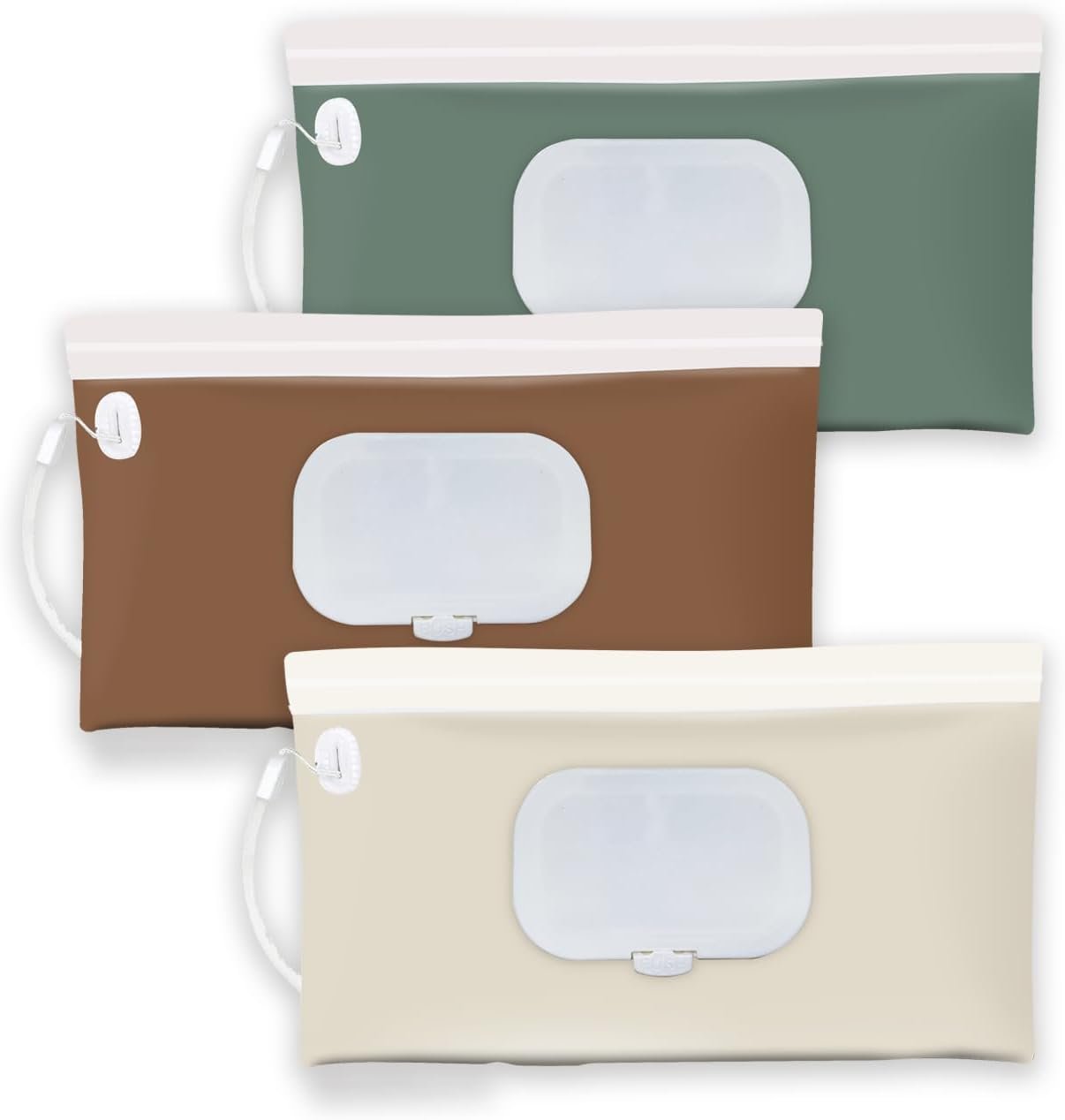 Wipe Dispenser, 3-Pack Portable Refillable Wipes Dispenser,Reusable Travel Baby Wipe Container, Waterproof and Dustproof