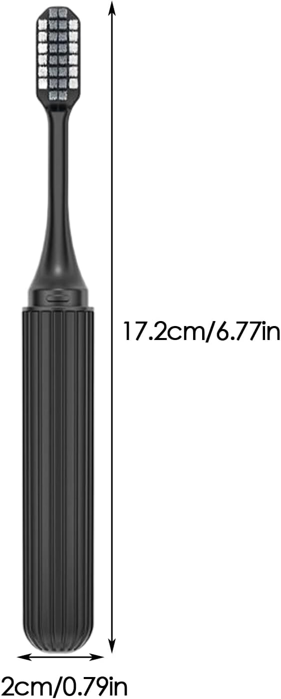 Portable Toothbrush, Foldable Travel Brush, Hygienic Soft Bristles, 0.79x0.79x6.77in, Compact Folding Design, Ideal for Adults, Kids, Sensitive Gums, Braces Care, Hotel, Bathroom