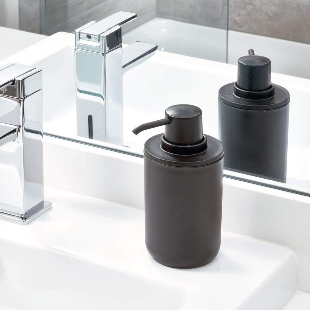 iDesign Cade 4-Piece Bathroom Accessory Set, Matte Black