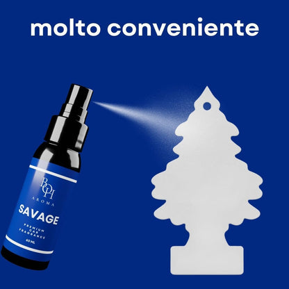BOH Aroma SAVAGE Car Perfume - Car Perfume & Interior Air Freshener Neutralises Car Odour Neutralising Car Perfume Own Perfume Interior Accessories 60ml