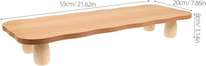 ETHZZLE Desktop Monitor Stand Riser Wooden Floor Riser for Enhanced Workspace Organization Stylish Office Desk Storage Shelf Optimizes Viewing Angle and Reduces Eye Strain