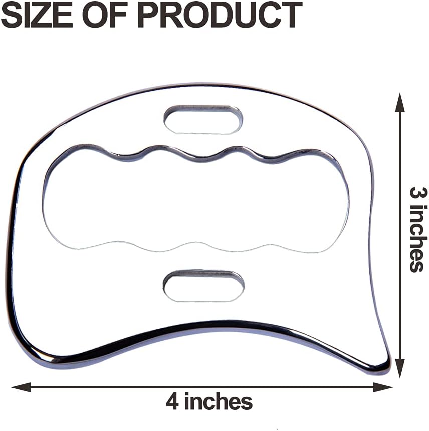 FeelFree Sport Stainless Steel Gua Sha Scraping Massage Tool-Muscle Scraper - Soft Tissue Mobilization,Physical Therapy for Back, Legs, Arms