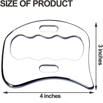 FeelFree Sport Stainless Steel Gua Sha Scraping Massage Tool-Muscle Scraper - Soft Tissue Mobilization,Physical Therapy for Back, Legs, Arms