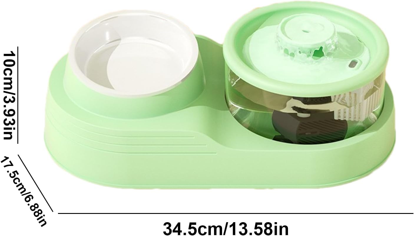 Pet Water Dispenser | Cat Feeding Station,Tilt Cervical Support, Quiet Design, Feeding & Watering Supplies for Home Use