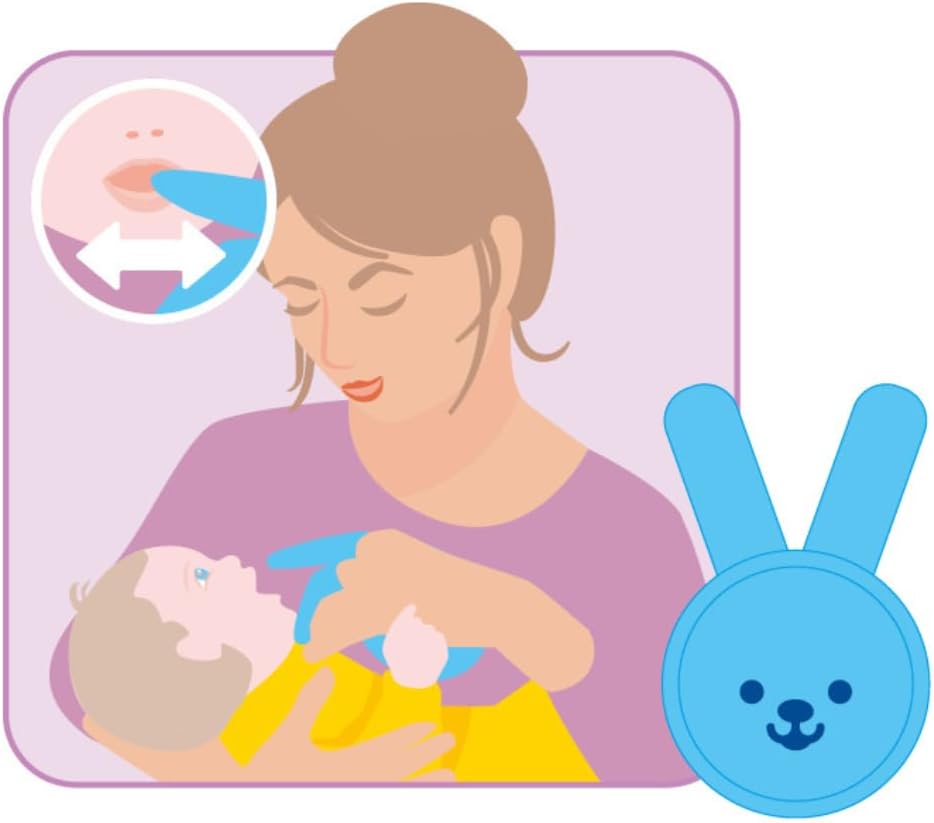 Mam Rabbit Teether, Oral Hygiene Glove, Pre-Teething, Microfiber, 0+ Months, Pink