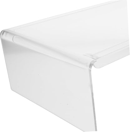 jojofuny Clear Acrylic Monitor Stand Riser for Home Office Ergonomic Laptop Riser with Sturdy Design for Computer Displays Enhances Posture and Workspace Organization