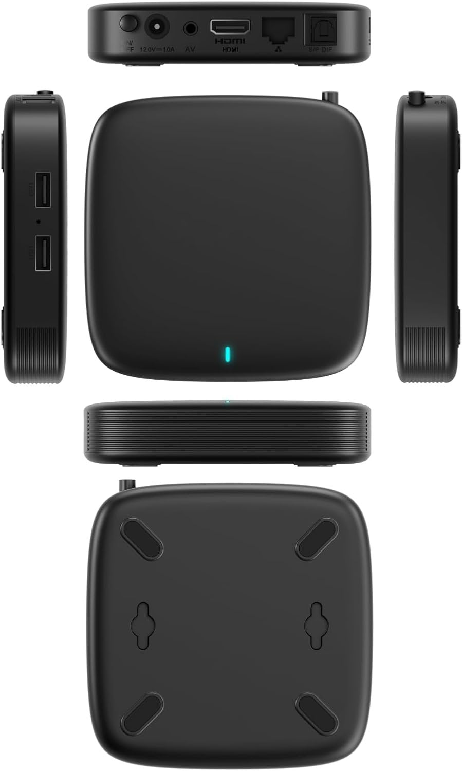 Raxxio MAG555 4K Google TV Box with Dual-Band Wi-Fi, Bluetooth 5.0, Google Assistant, HDR Streaming