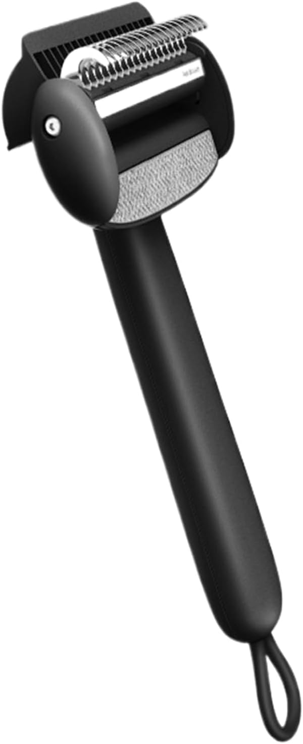 Shedding Brush, Dematting Comb, Mat Detangling Remover Grooming Tool Stainless Steel, Ergonomic Abs Handle, Comfortable Grip for Dogs and Cats Matted Hair, 9,45 Inches