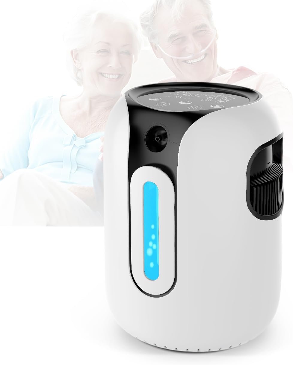 Portable Oxygen Generator System, 1-7 LITER OXYGEN CONCENTRATOR for Travel and Home Use