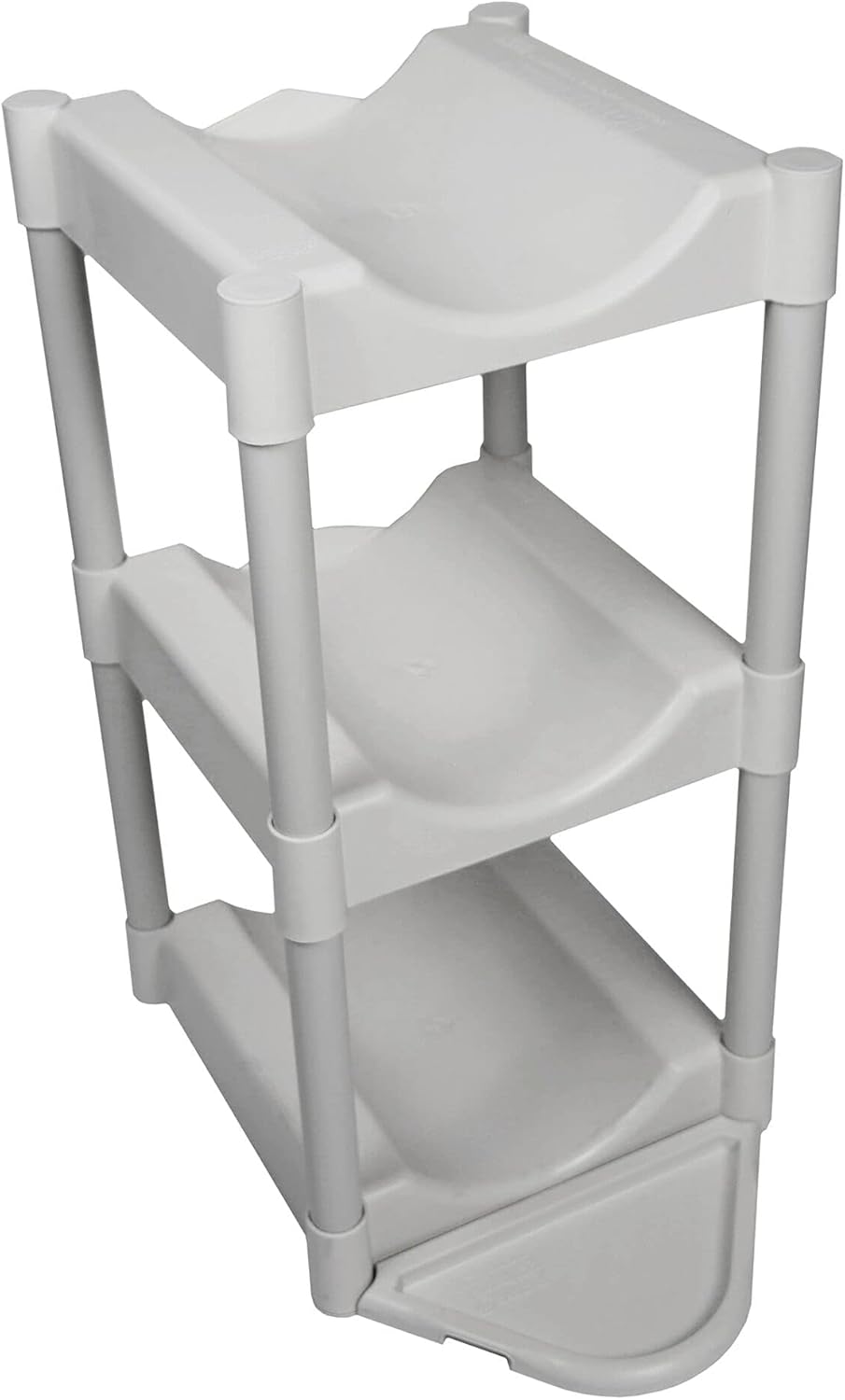 Bottle Buddy Water Racks - 3 and 5 Gallon Bottles - 3-Tray Jug Storage System - Floor Protector for Drips - Free-Standing Organizer for Home, Office, Kitchen, Warehouse - Grey