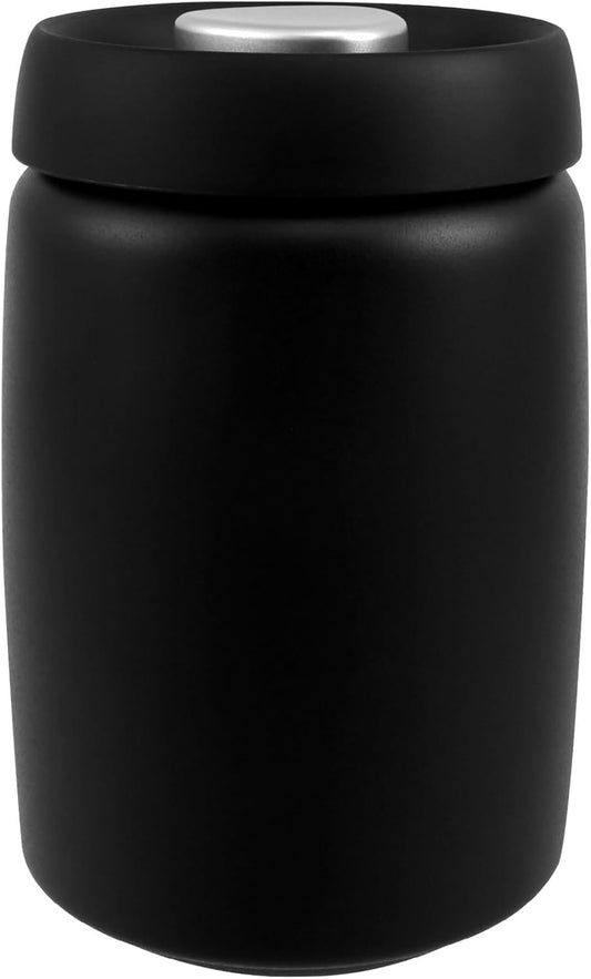 Coffee Vacuum Canister, 1200ml Stainless Steel Food Storage Container, Airtight Coffee Bean Container, Press Out Excess Air Preserve Food Freshness, Multi Use Coffee Canister for Cereal, Loose Tea