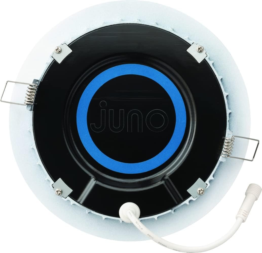 Juno WF6C RD TUWH MW M6 Smart LED Wafer Downlight, 2700K-5000K Tunable White, Dimmable, Zigbee or Bluetooth Connection, Use with Alexa, Google Home, SmartThings, Ultra Thin, 6 Inch, Matte White
