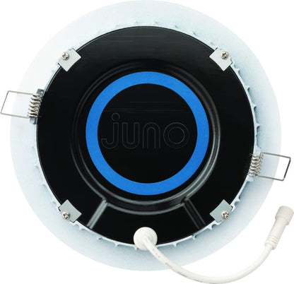 Juno WF6C RD TUWH MW M6 Smart LED Wafer Downlight, 2700K-5000K Tunable White, Dimmable, Zigbee or Bluetooth Connection, Use with Alexa, Google Home, SmartThings, Ultra Thin, 6 Inch, Matte White