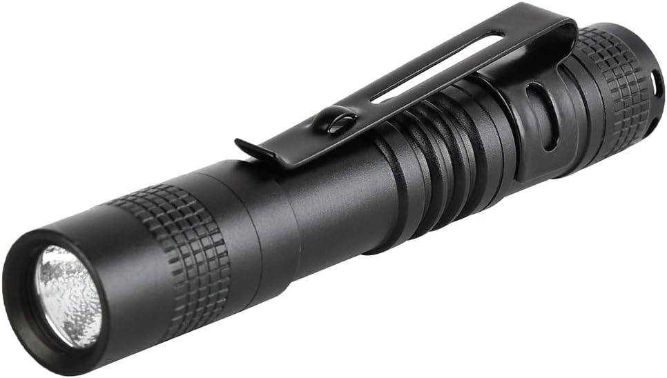 MVIOCS 5 Pack Mini Flashlight Small Flashlights LED Powerful High Lumens Tactical Pen Light with Clip,Slim Portable Pocket Compact Torch for Emergency Inspection AAA Battery Water-Resistant