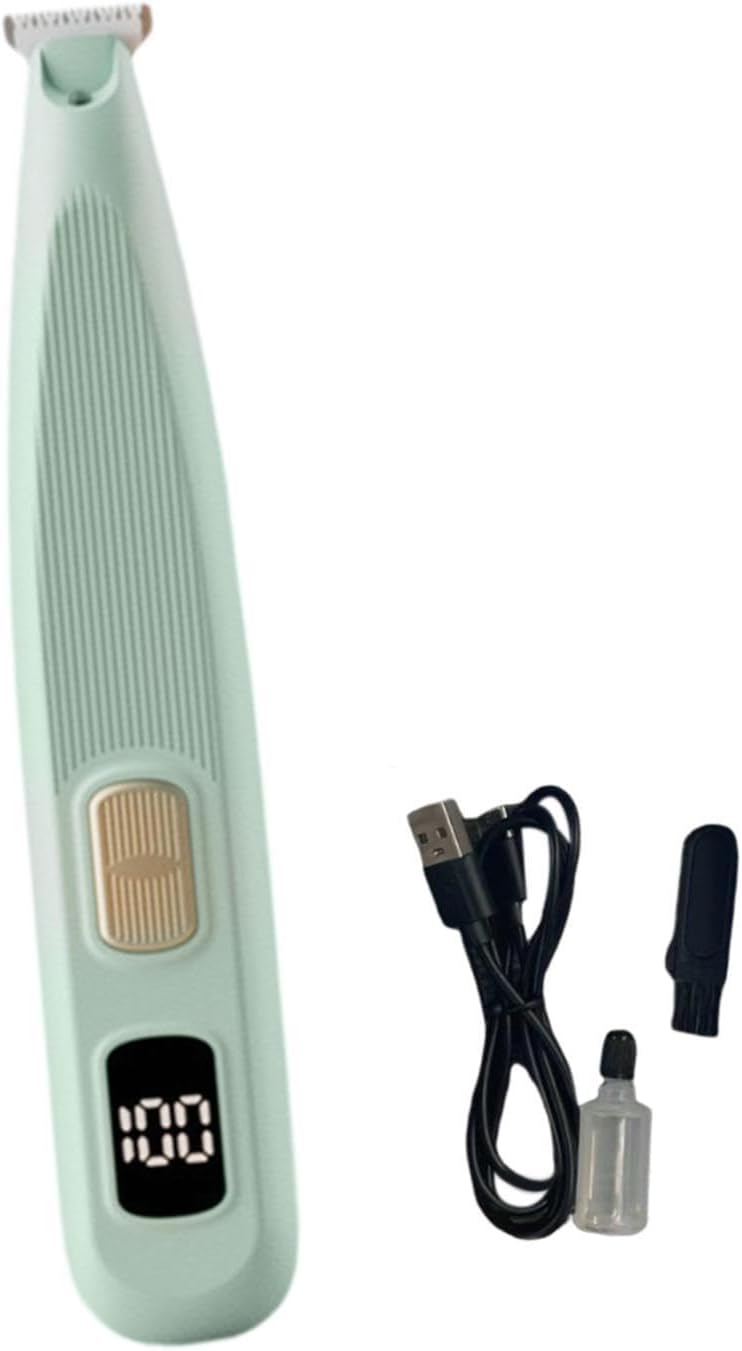 kowaku Trimmer Elettrico per la Cura degli Animali, attrezzo Versatile per toelettatura, Verde