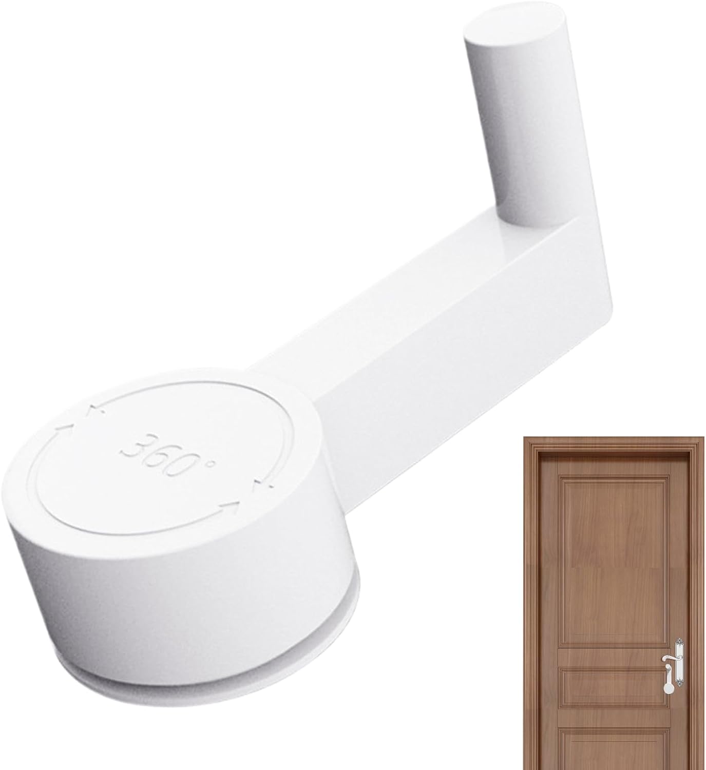 Door Lever Lock, Baby Proofing Tool, Pet Safety Guard, Easy Install Adhesive Mount, Lever Compatible Design For Bathroom, Bedroom, Vacation Properties, Neutral Color