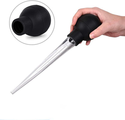 Turkey Baster, Food Injector Syringe, 4.53in Kitchen Cooking Basters, Easy to Clean with Cleaning Brush, Basting Meat and Hot Liquids for Essential Accessory