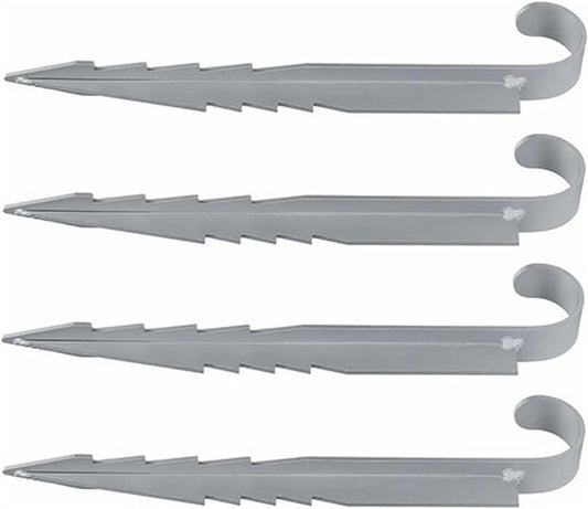 Trampoline Stakes, Metal Ground Anchors, Set of 4 Fixing Anchors for Swing and Winter Foil, Durable Outdoor Equipment Anchoring Tool for Stability and Safety