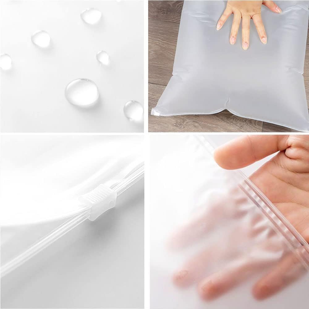 32 Pcs Waterproof Travel Bags with Zip, Multifunctional Storage Bag for Clothes, Shoes, Cosmetics and Baby Accessories - Transparent, Reusable and Resealable