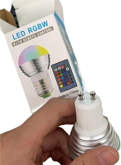 lampadine 10-Pack, LED RGB Spotlight GU10/E27/E14/GU5.3 AC85-265V 3W LED Magic Light with IR Remote Control, MR16 DC12V Smart IC Lighting(E14 85-265V)