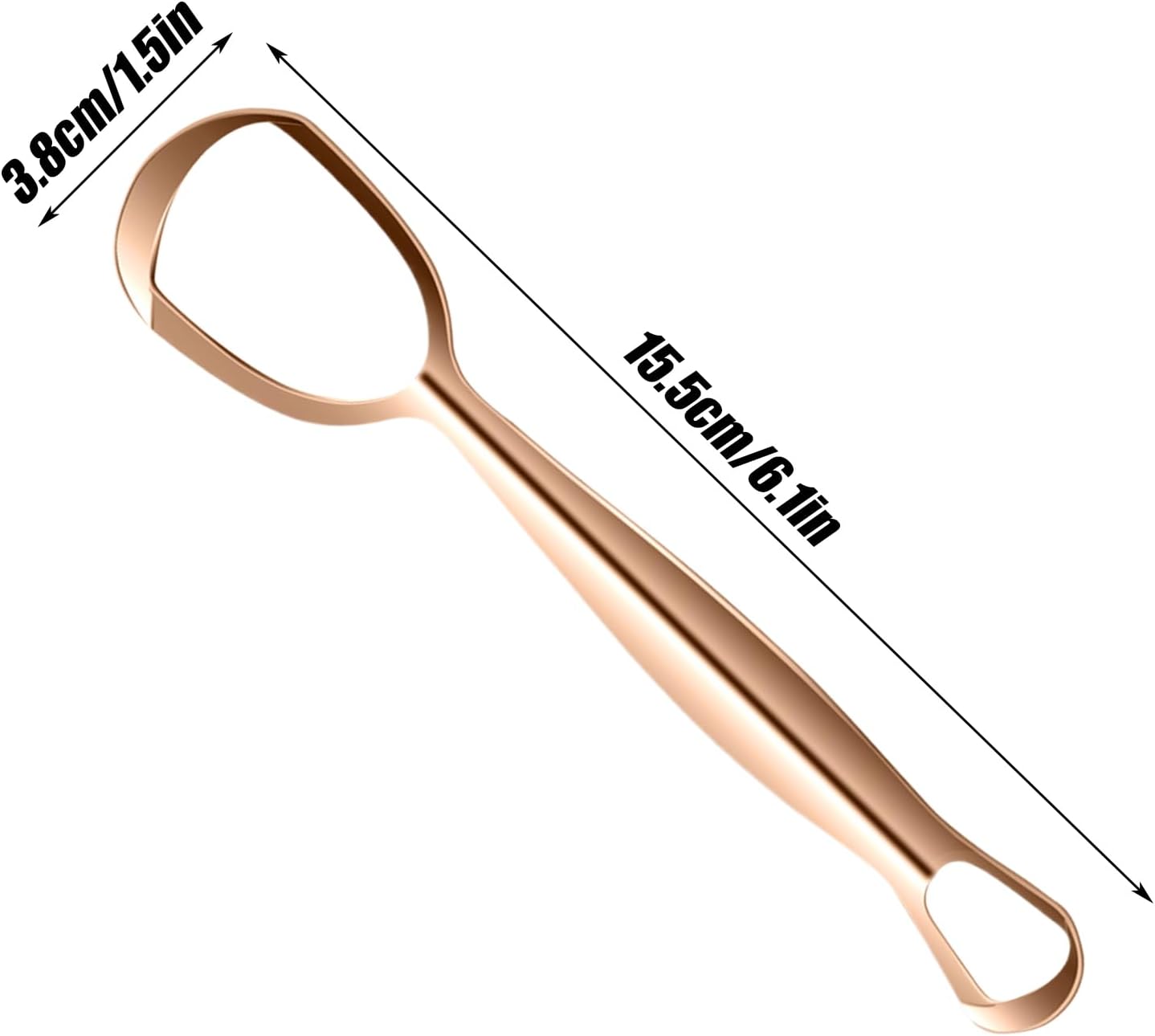 Tongue Scraper, Stainless Steel Scraper, 6.1 x 1.5 inches, Fan-Shaped Care Tool, Daily Cleaning, Improves Oral Hygiene Family, Adults, Ideal for Freesh Breath
