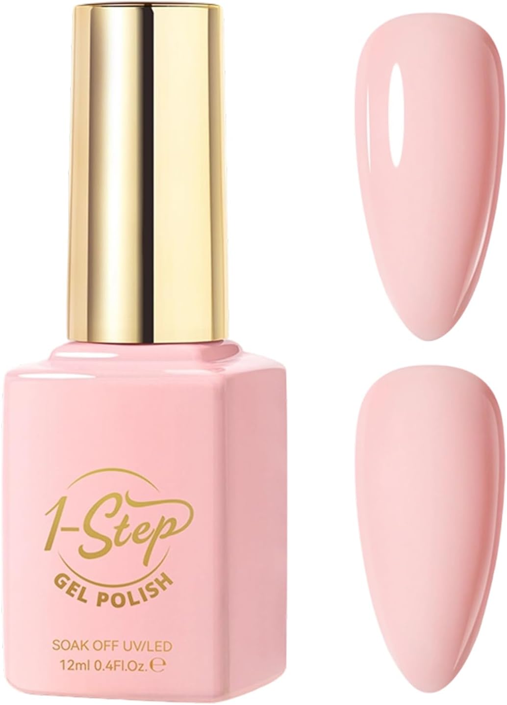 Ceprznvey Gel Polish, Nail Care, Long Wear Spring Shade 12ml Nude 1 Step Glossy Beauty UV Lamp Color Natural Look Smooth Coat Manicure Art for Salon Home