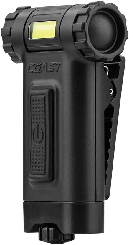 Coast HX4 80 Lumen Dual Color (White & Red) Magnetic LED Clip Light with Beam Rotation, Black