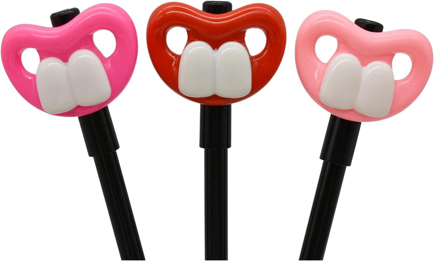Lopenle 12 PCS Funny Dental Pens Novelty teeth Gel Pen Red Kawaii Dentist Gel Pens Gagtooth Pen Black Ink For Kids School Home Office Stationery Store…