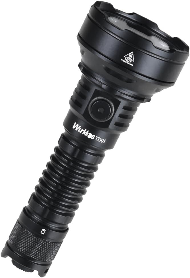 Wurkkos Tactical Flashlight High Lumens TD01C Rechargeable Torch 2000 Lumen, Max 1039 Meters Beam Distance Led Torch, Powerful IP68 Waterproof Flashlight for Camping Hiking(6500K)
