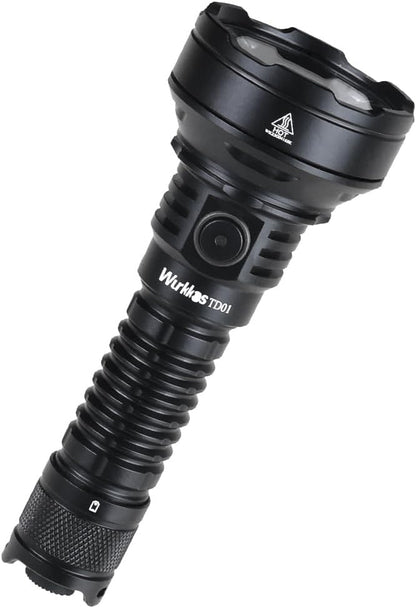 Wurkkos Tactical Flashlight High Lumens TD01C Rechargeable Torch 2000 Lumen, Max 1039 Meters Beam Distance Led Torch, Powerful IP68 Waterproof Flashlight for Camping Hiking(6500K)