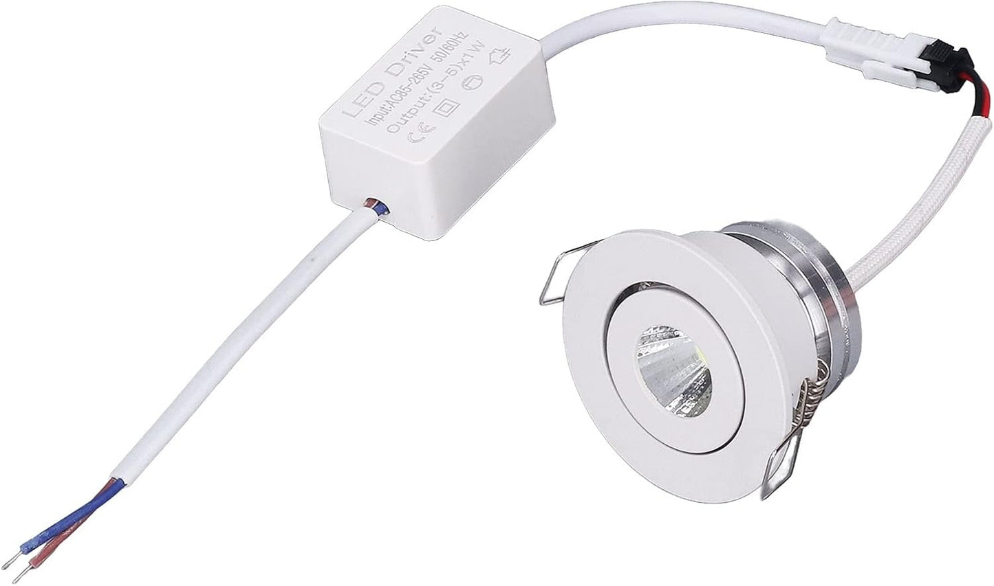 QANYEGN Aluminium Recessed Ceiling Light, Tunable Angled Ceiling Recessed Light, Ceilings Recessed Led Lights, Recessed Ceiling Indoor Lights for Lighting Dimmable (Warm White Light 3000K)
