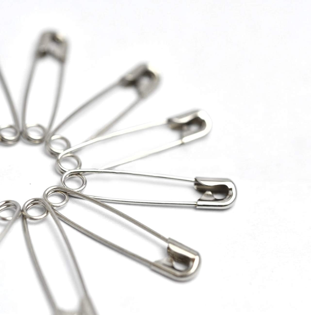 vrupin 1000Pieces -Safety Pins, 1.1 Inch Safety Pins Clothing Clips Tool 28mm Decorative Safety Pins Assorted, Sewing Accessories Kit.