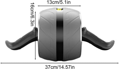 Automatic Rebound Ab Roller, Addominal Workout Trainer Wheel, Compact Fitness Gear, 37 x 16 x 13 cm per Home Gym, Apartment, Dorm, Travel Exercise and Core Strength Conveniently
