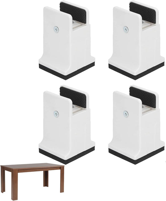 lvifloae Furniture Risers White Furniture Support Tube Adjustable Bed Height Support Tube with Screw Clip Rubber Sofa Bed Support Tube Suitable for (White)