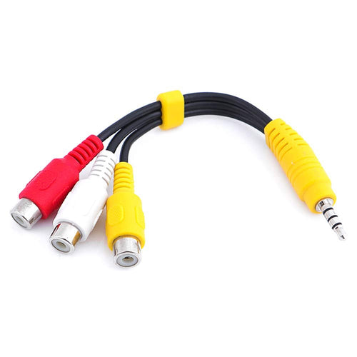 Love your yy 9 Inch Black PVC 3.5mm Male to 3 RCA Female AV Adapter Cable for Sony TV - High Speed Audio and Video Transmission
