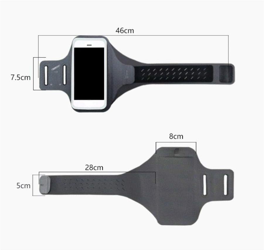 DFV mobile - Professional Cover Chinlon-Lycra Ultra-Thin Armband Sport Walking Running Fitness Cycling Gym per TD Tech P50 (2021) - Orange